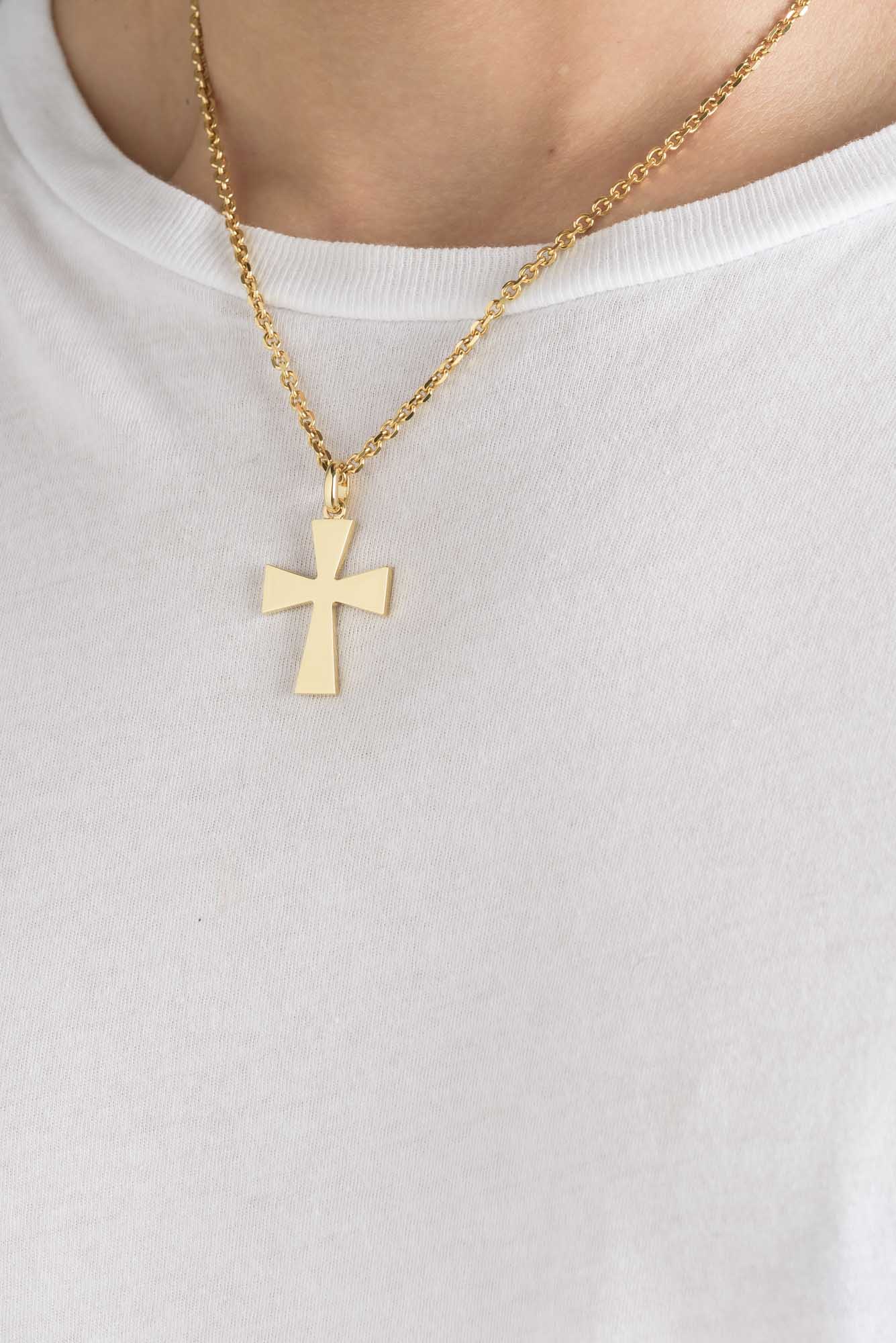 KESSARIS Gold Cross Pendant J_KES_STP160530 | Kessaris