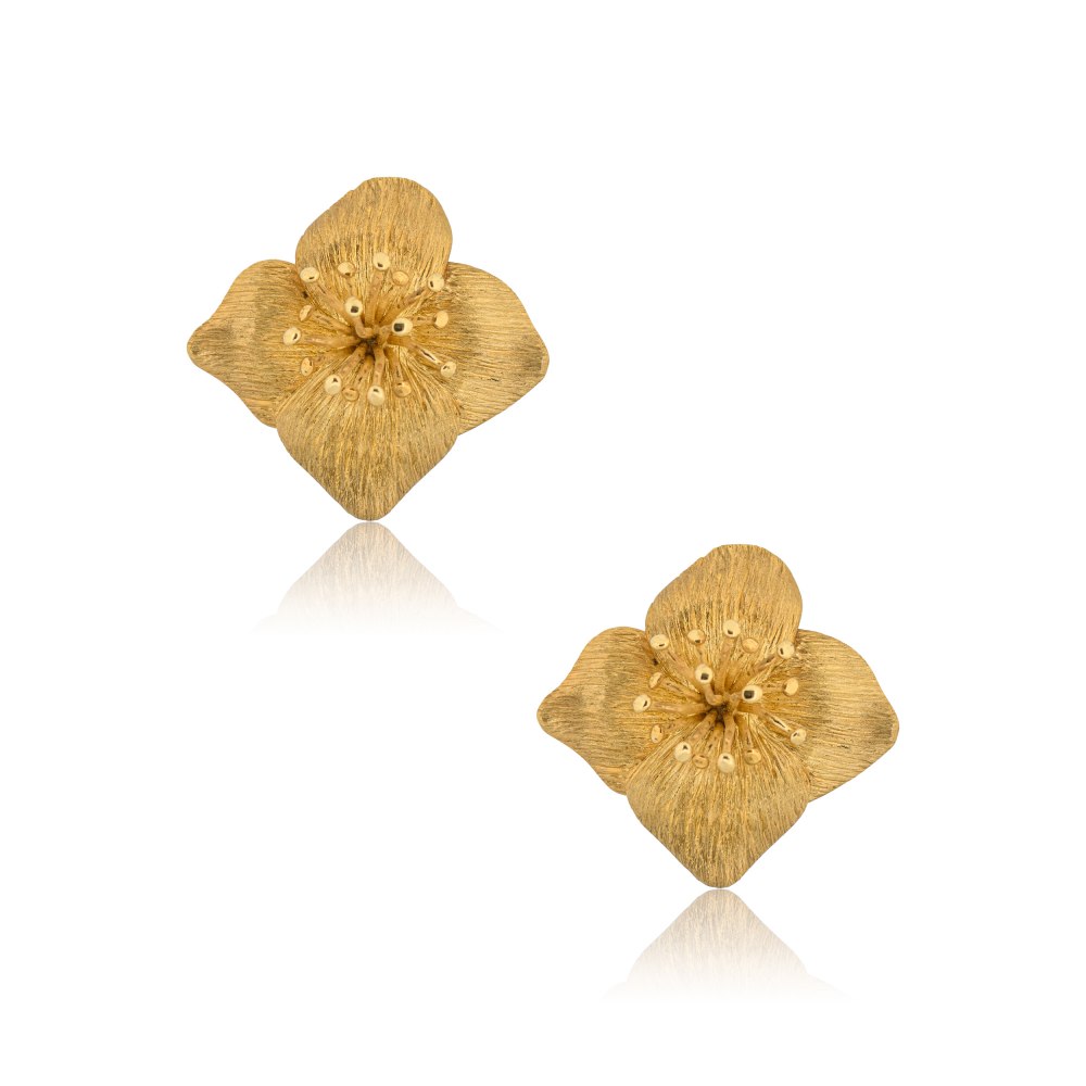 ANASTASIA KESSARIS Golden Lilium Bouquet Earrings 