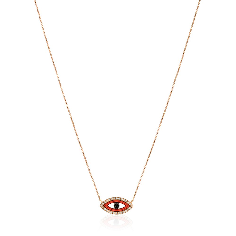 Buy Heart With Evil Eye Necklace-Red for Women Online in India